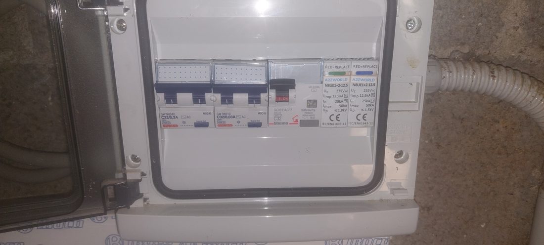 Quadro elettrico dell'impianto