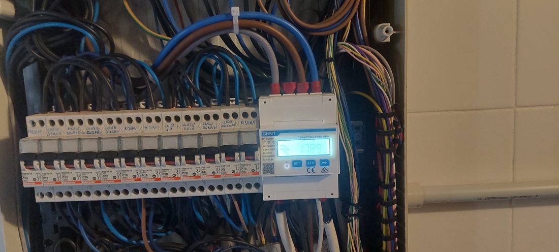 Quadro con misuratore di produzione