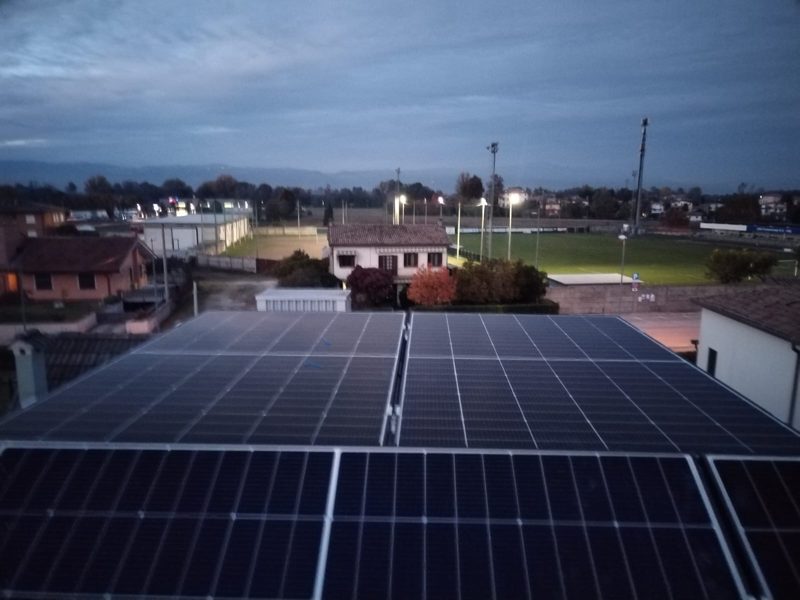 Impianto fotovoltaico realizzato a Fontaniva